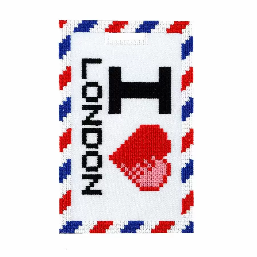 01770310AB Mosaic Embroidery Luggage Tag- I Love NY