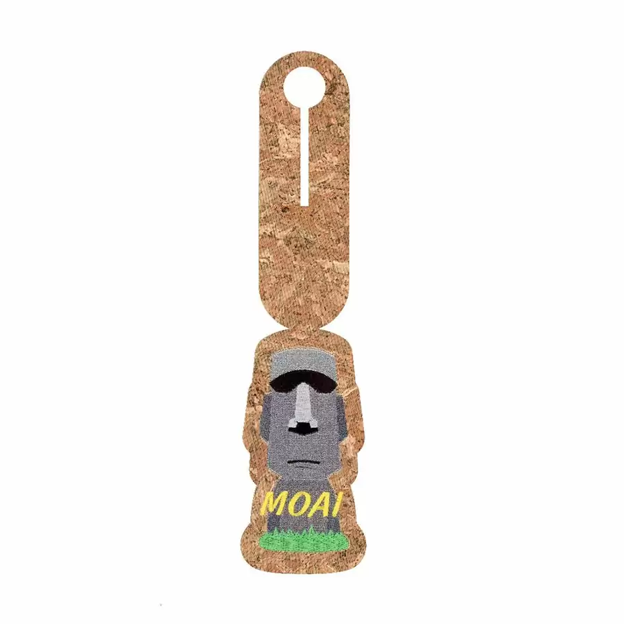 01770524 Embroidery Luggage Tag/ ID Card Holder - Moai