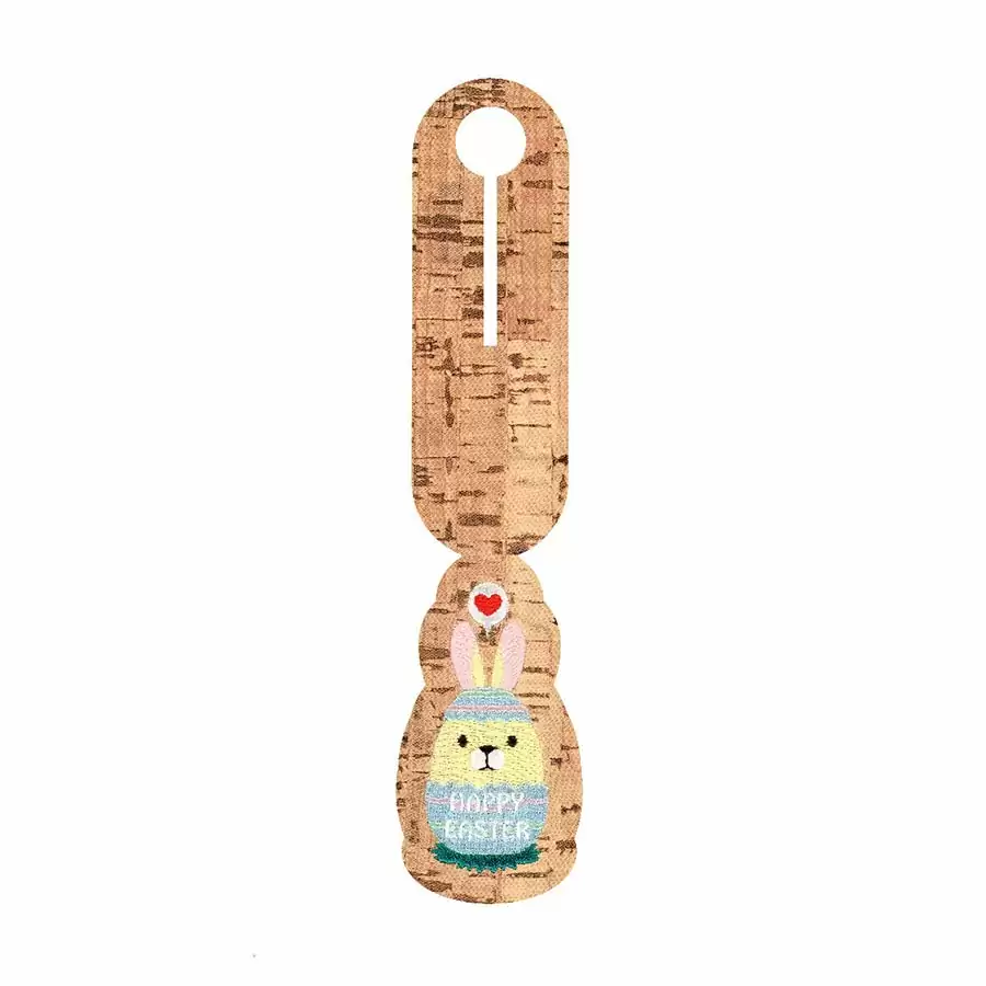 01790548 Embroidery Luggage Tag/ ID Card Holder with PU Fabric- Easter