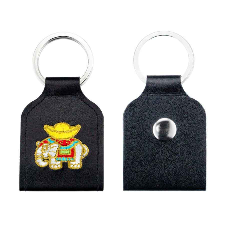 Elephant with gold- Black PU