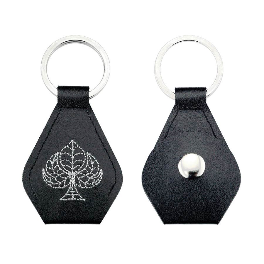 Spades With Design- Black PU