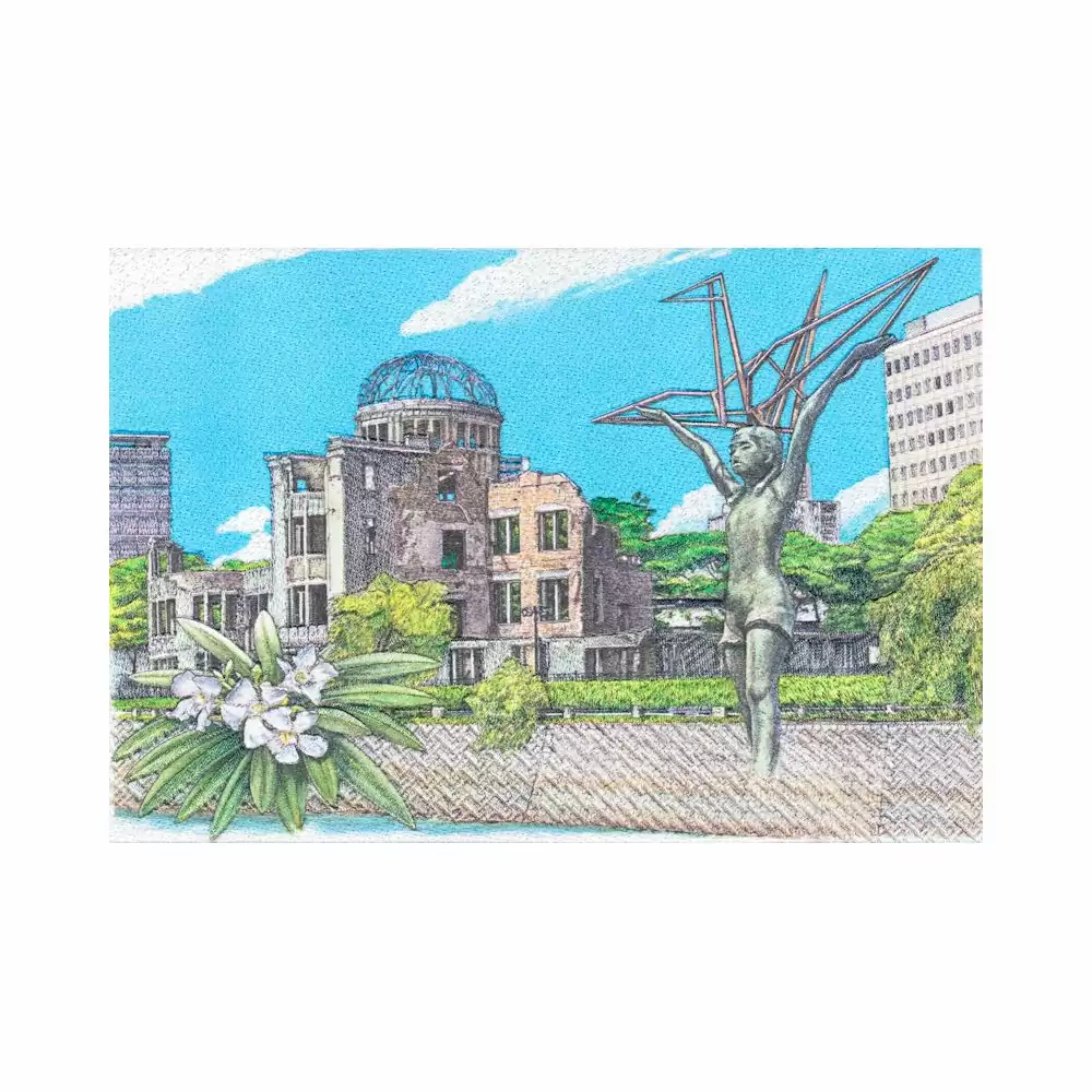 刺繡+熱昇華- 城市畫