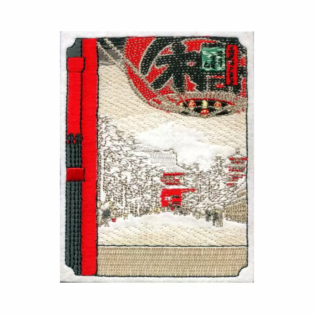 刺繡畫- 冬季日本