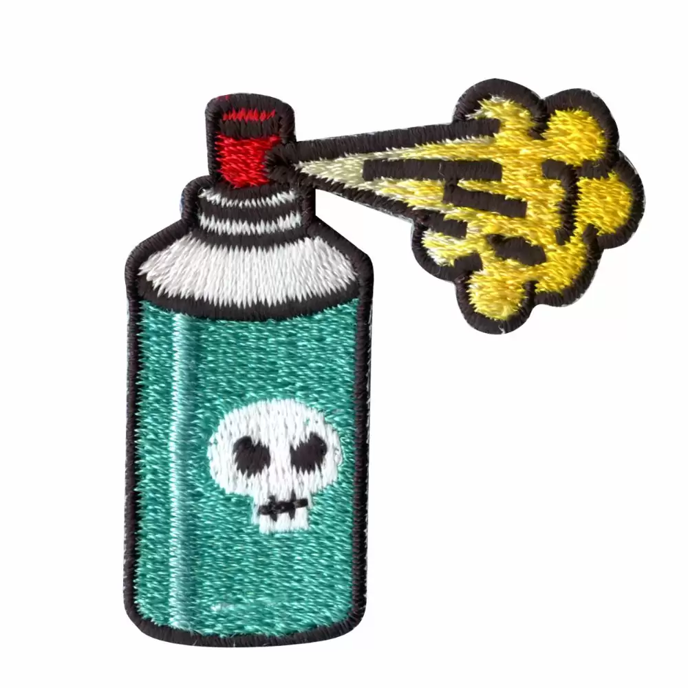 刺繡布貼 - 噴氣罐