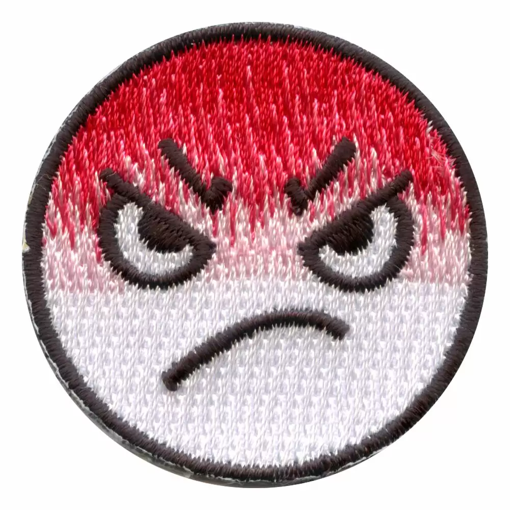 刺繡布貼 - 生氣表情