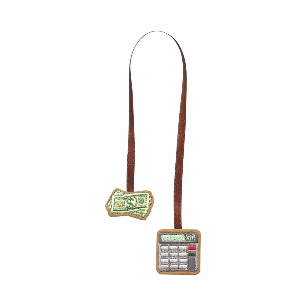 Embroidery Bookmark - Cash