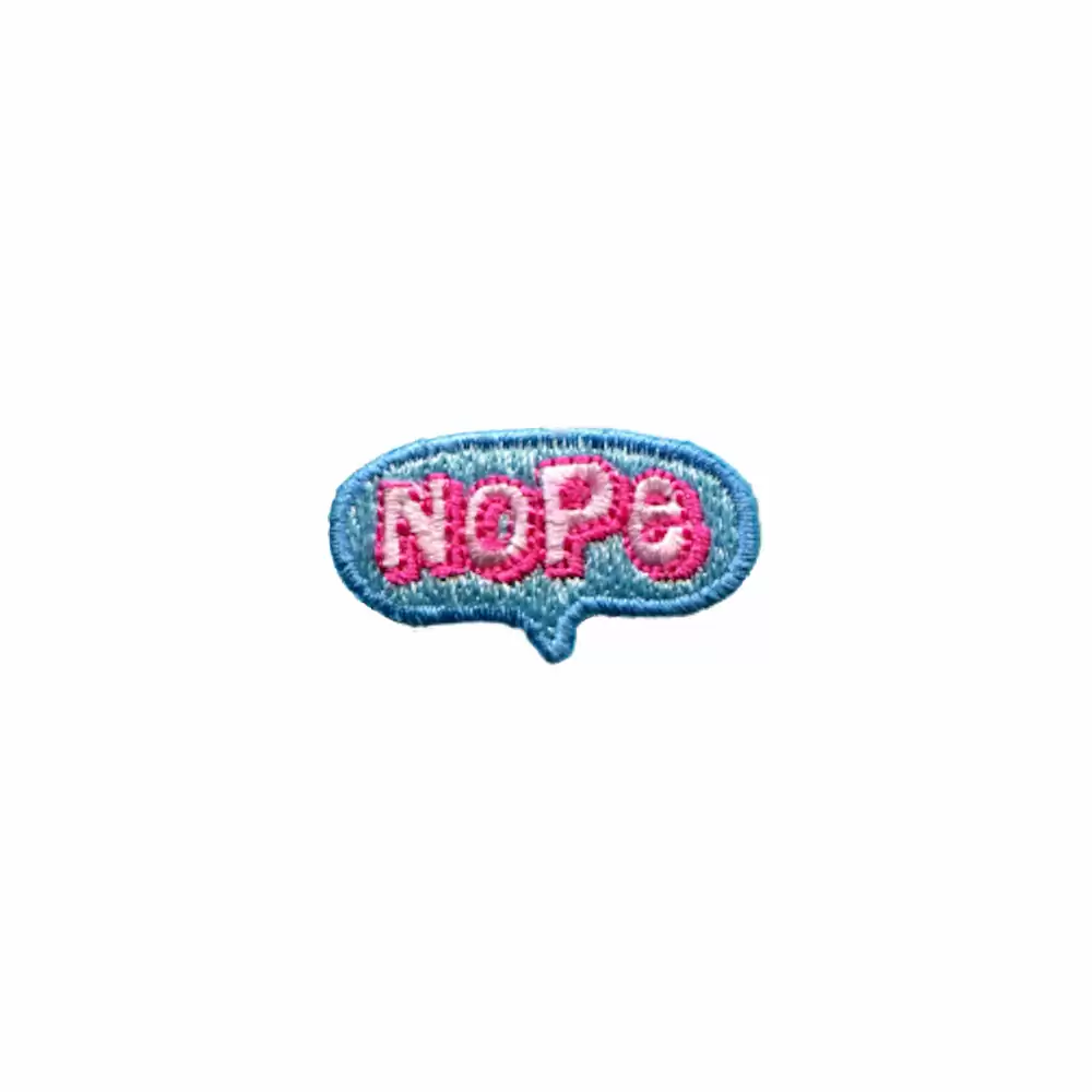 刺繡布貼 - 粉色 Nope