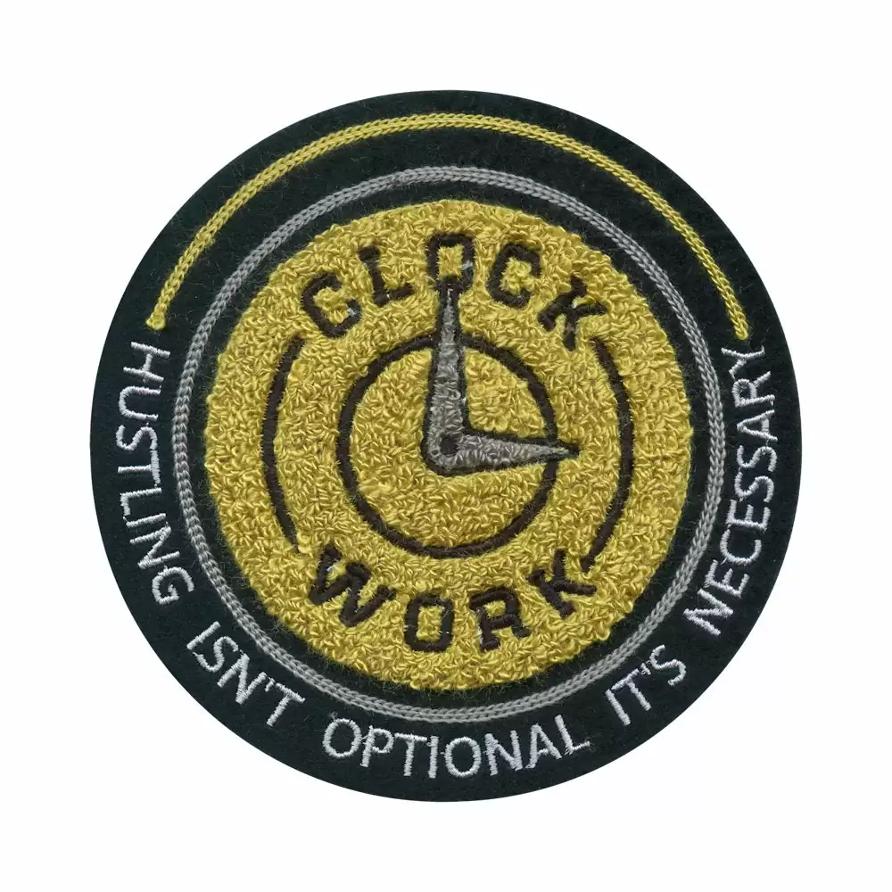 Chenille Patches - Clock Work