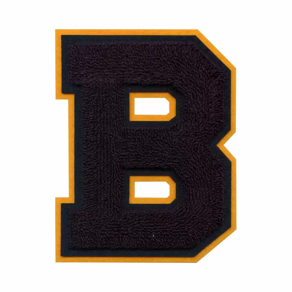 Chenille Patches - Letter B (Black)