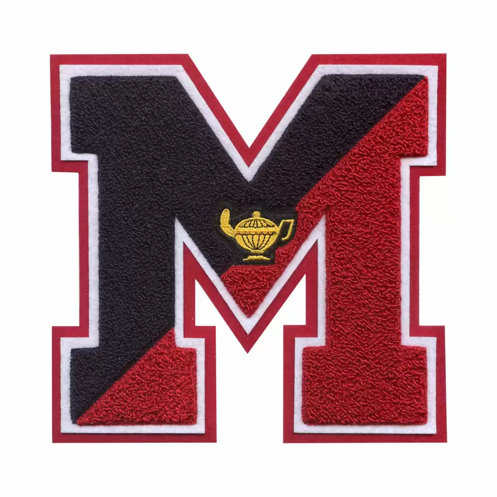 Chenille Patches - Letter M (Two Colors)