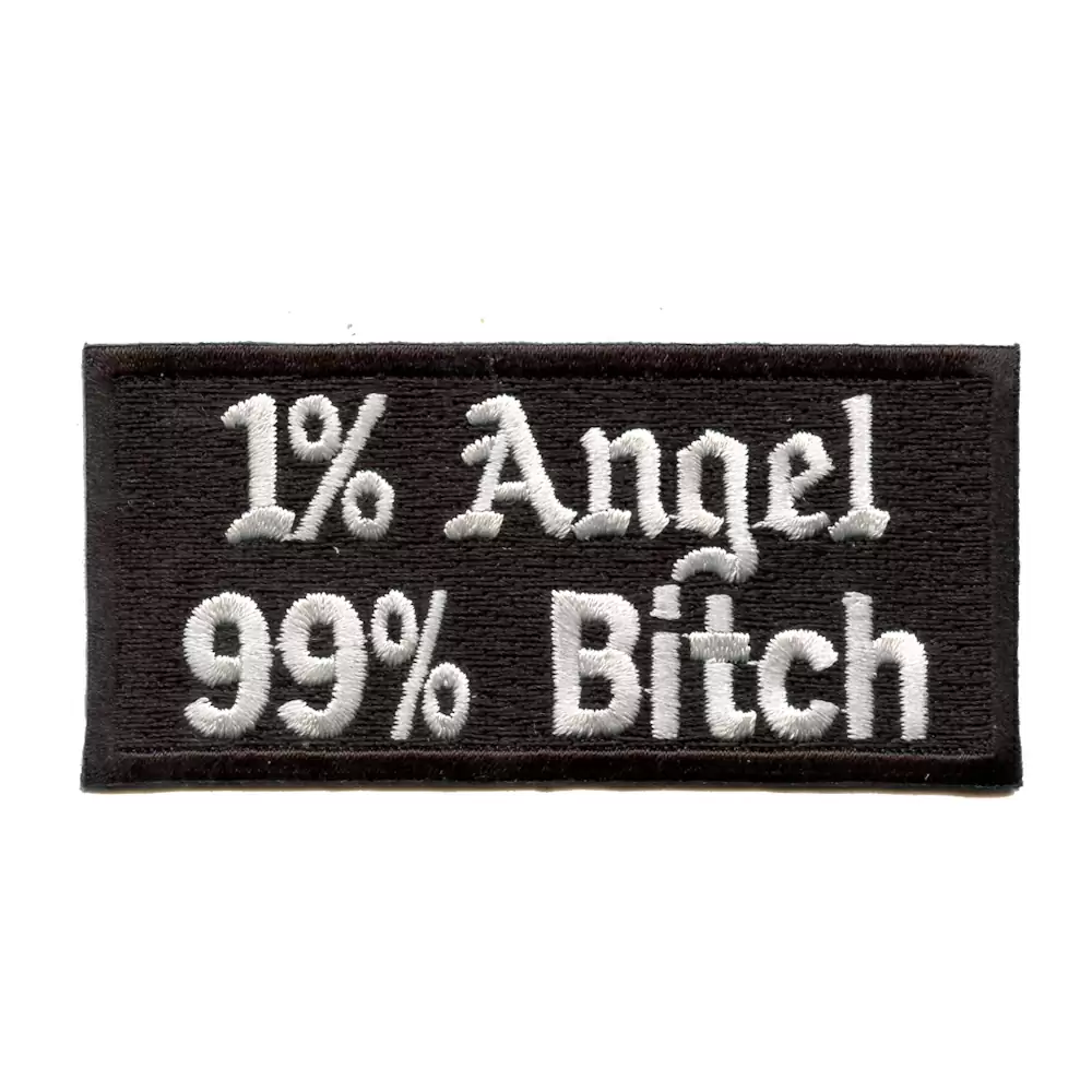 客製標語刺繡章- 1% Angel 99% Bitch
