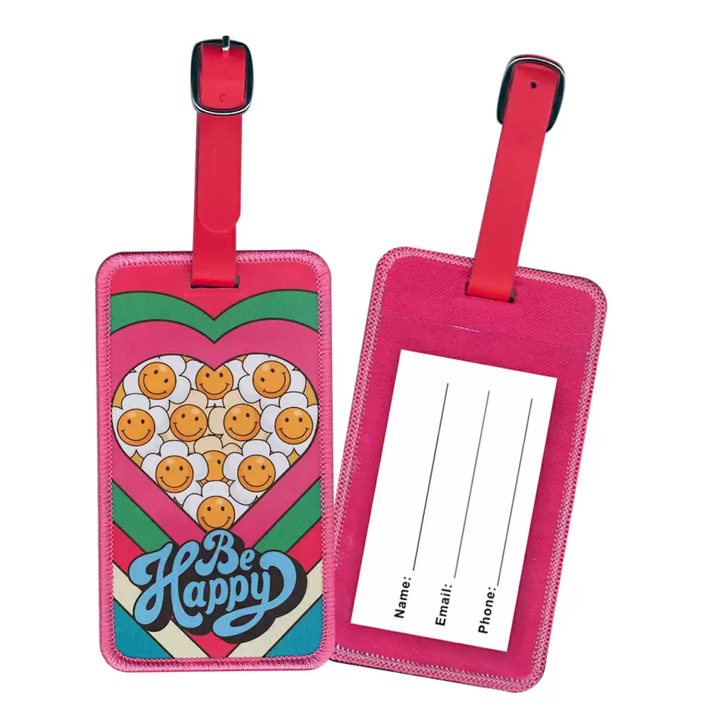 02370102 Offset Printing Luggage Tag - Be Happy