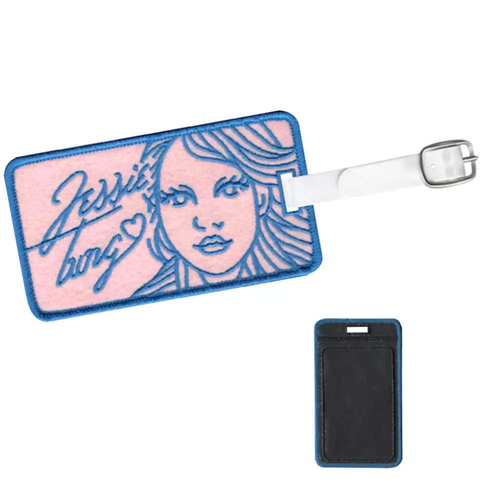 02460605-01 Luggage Tag-One Side Embroidery-Jessie Tung