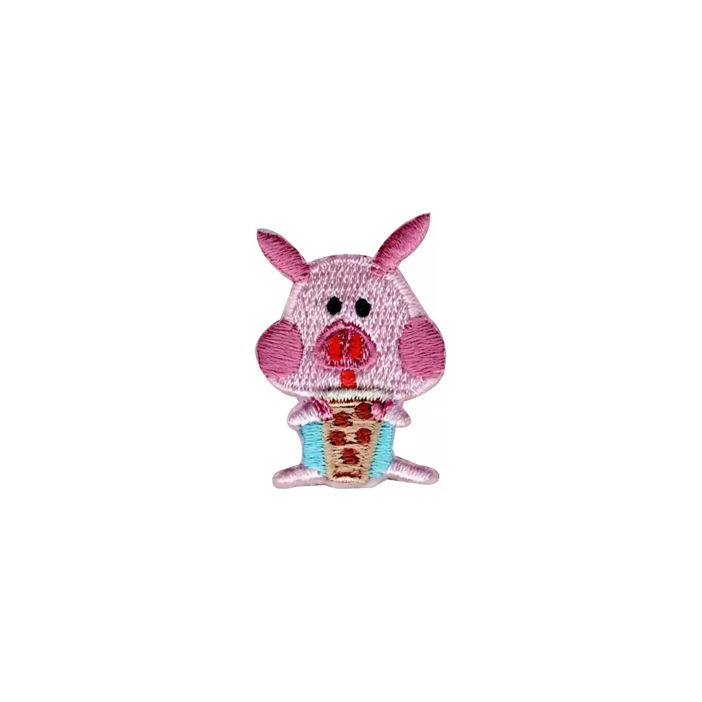 小尺寸刺繡章-珍珠小豬