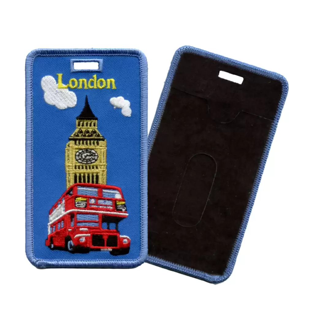 00730557-01 Embroidery Luggage Tag- London