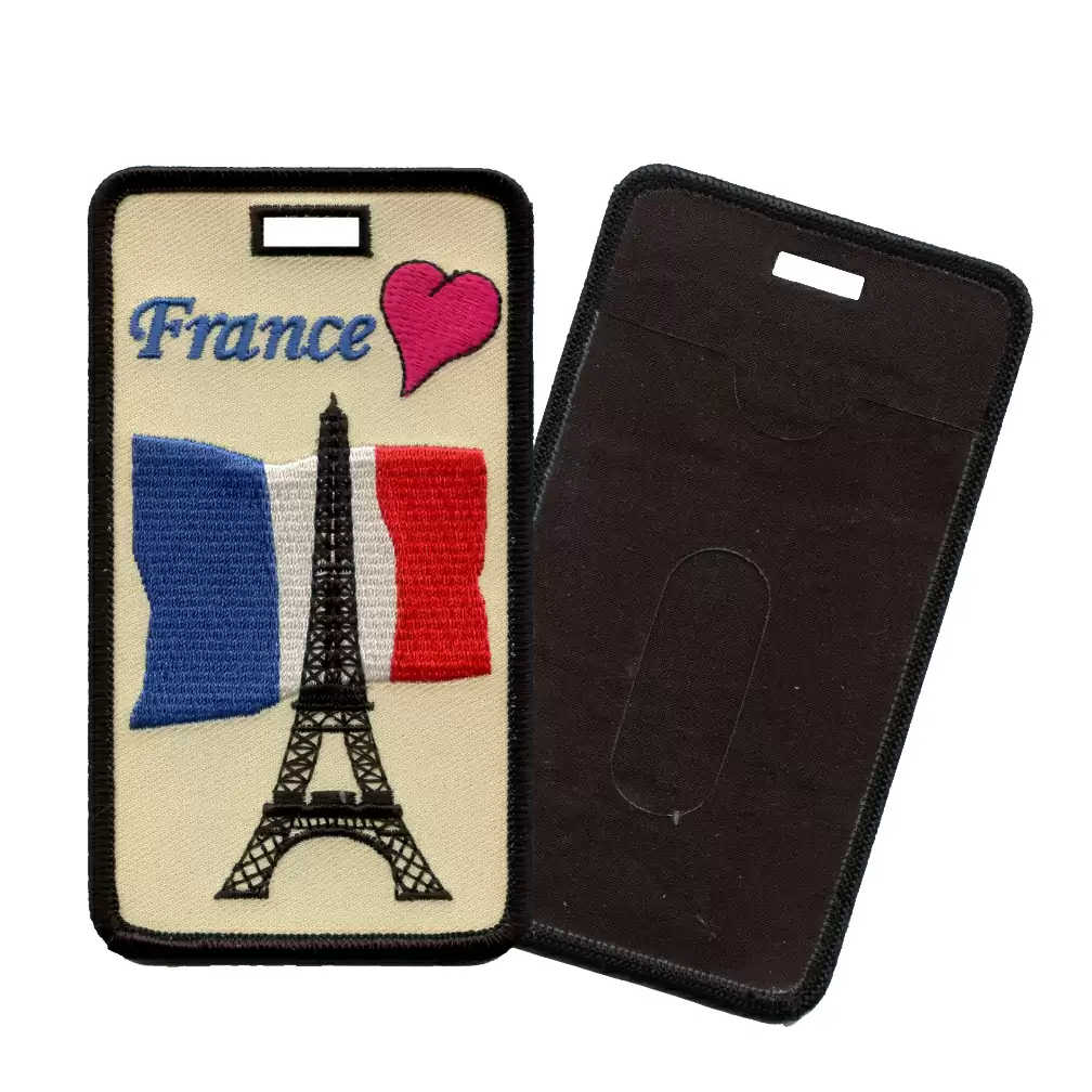 00730631-01 Embroidery Luggage Tag - France