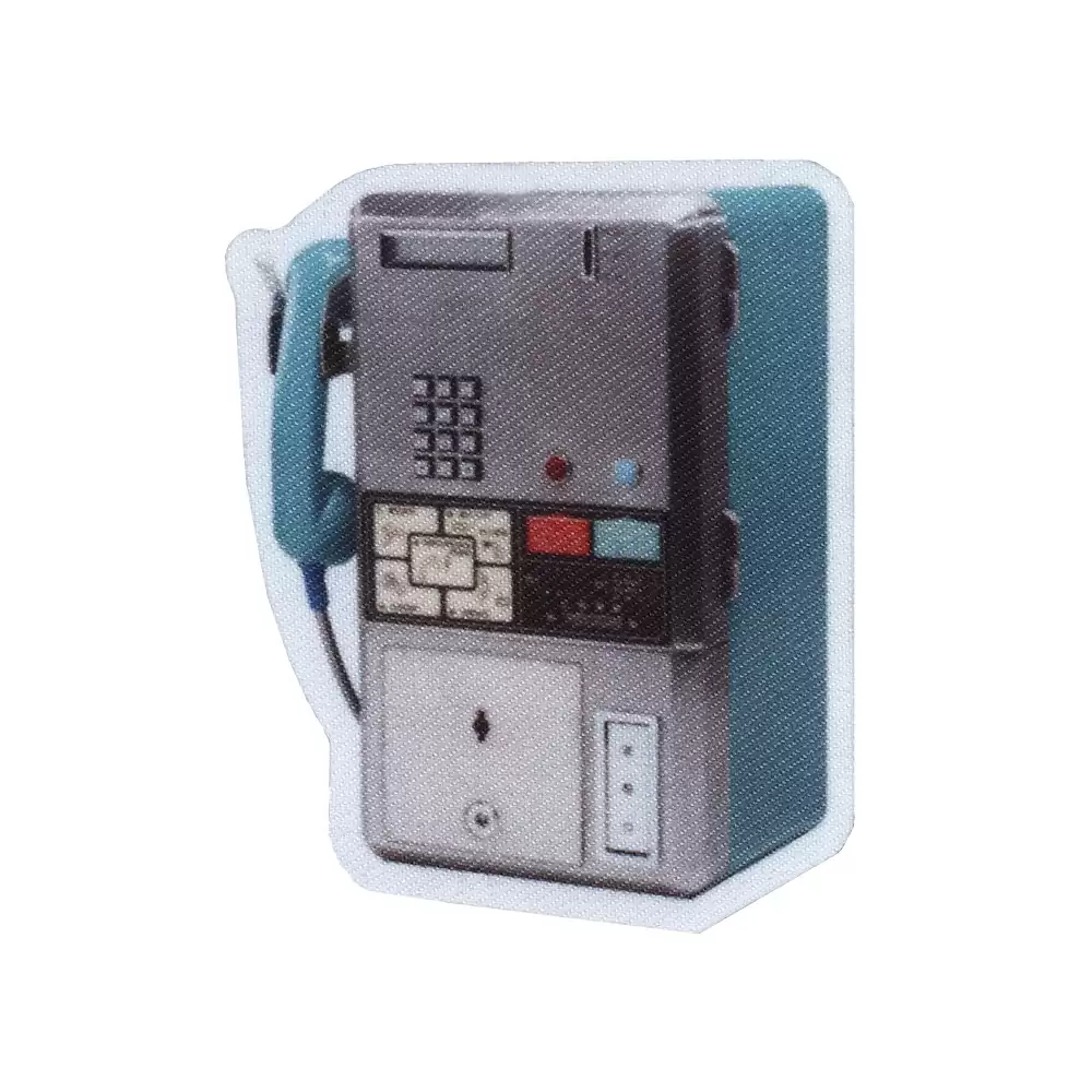 02530577 Reusable & Removable Sublimation Printing with Laser Cut Border Sticker-Public Telephone