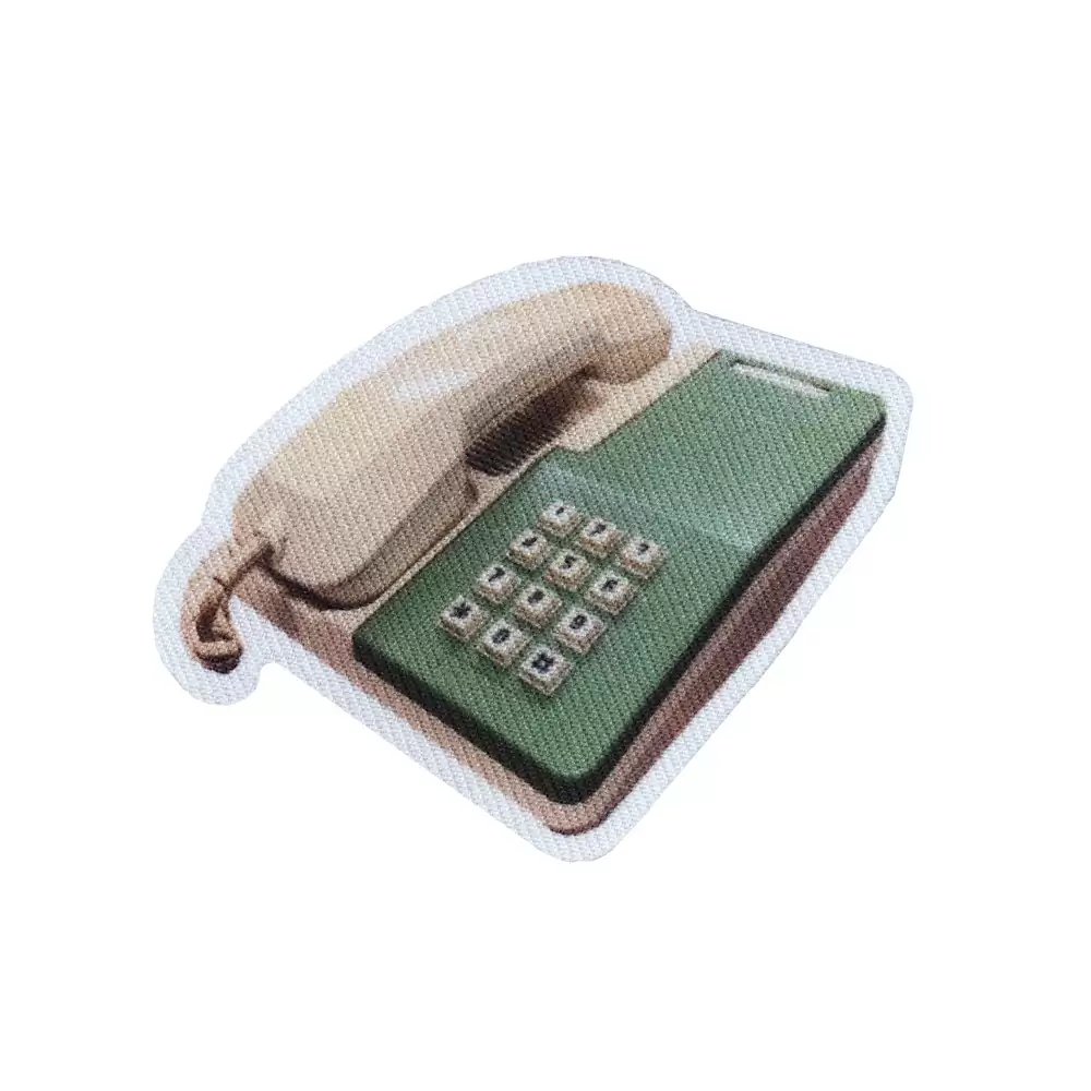 02530578 Reusable & Removable Sublimation Printing with Laser Cut Border Sticker-Telephone