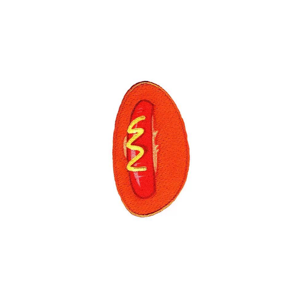 02530569AB Reusable & Removable Sublimation Printing with Full Embroidery Food Patch Sticker