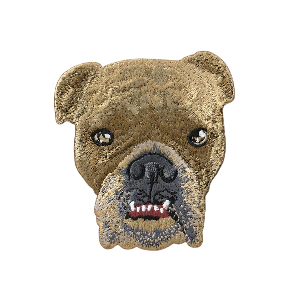 025Y0451 Embroidery Dog Patch - Bull Dog