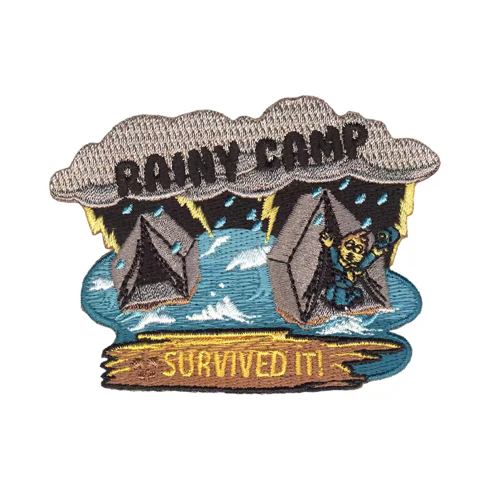 客製童軍刺繡臂章- Rainy Camp