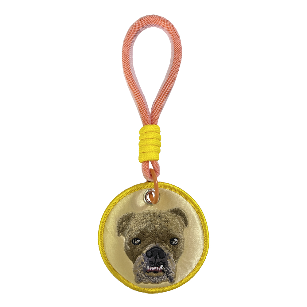 025Y0451-01 Animal Pet Embroidery Tag - Bull Dog