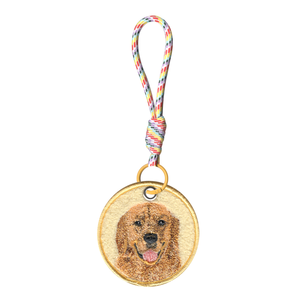 025Y0434-01 Animal Pet Embroidery Tag - GOLDEN RETRIEVER Dog