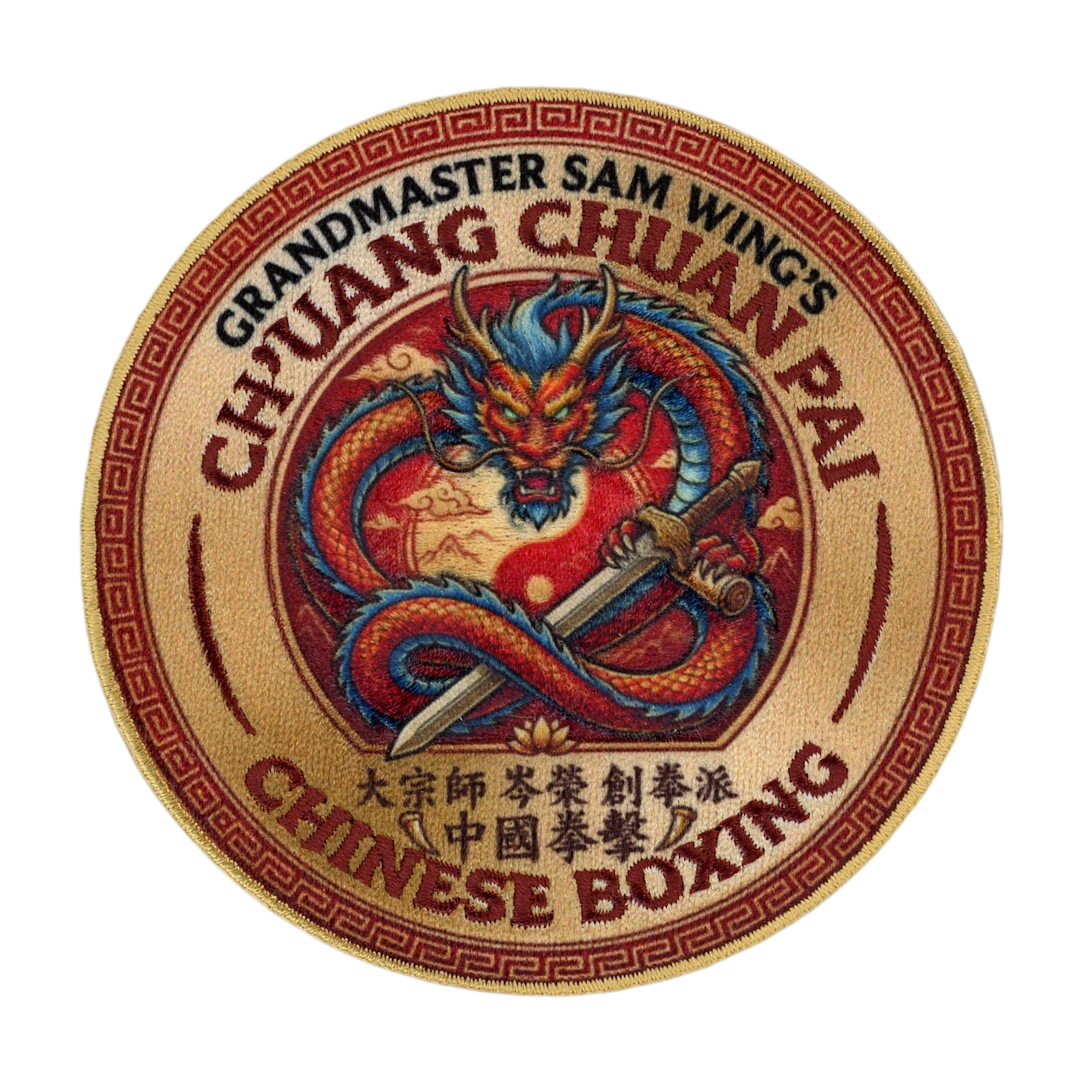 02650593AB Custom Embroidery Sublimation Chinese Boxing Patch - CH'UANG CHUAN PAI