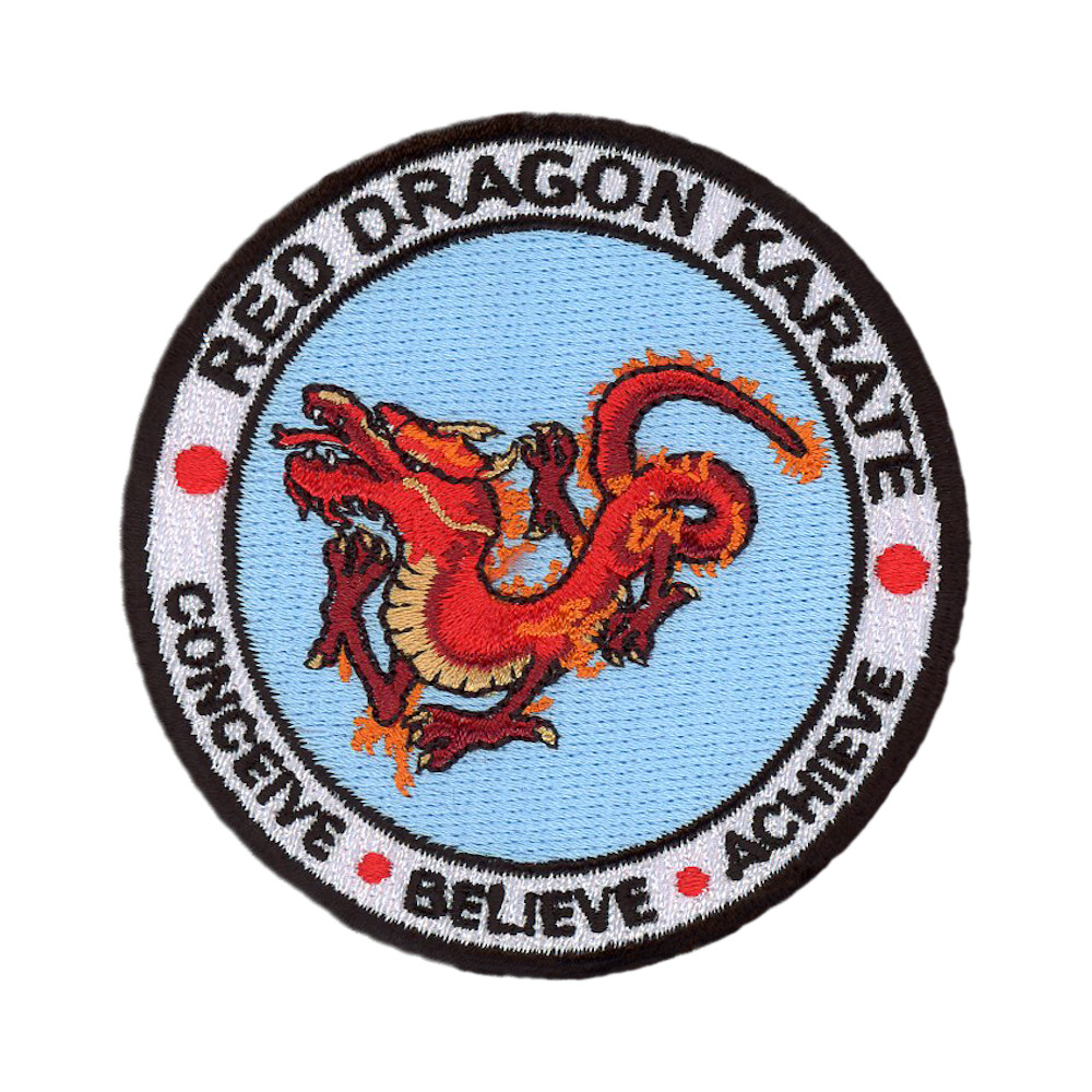 Custom Martial Embroidery Patch-RED DRAGON KARATE