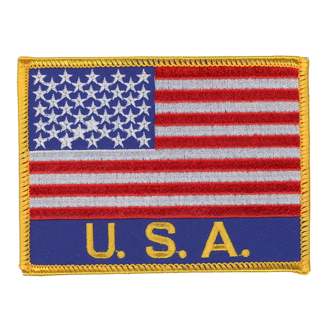 客製刺繡美國國旗布章-USA
