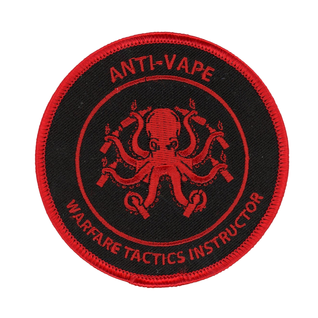 Embroidery Tactical Patch- Anti-Vape Warfare Tactics Instructor