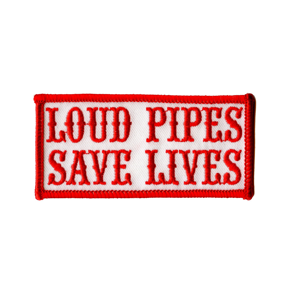 客製標語刺繡臂章 - LOUD PIPES SAVE LIVES