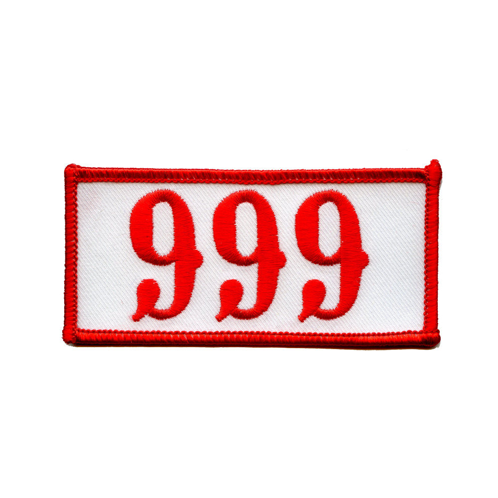 客製標語刺繡臂章 - 999