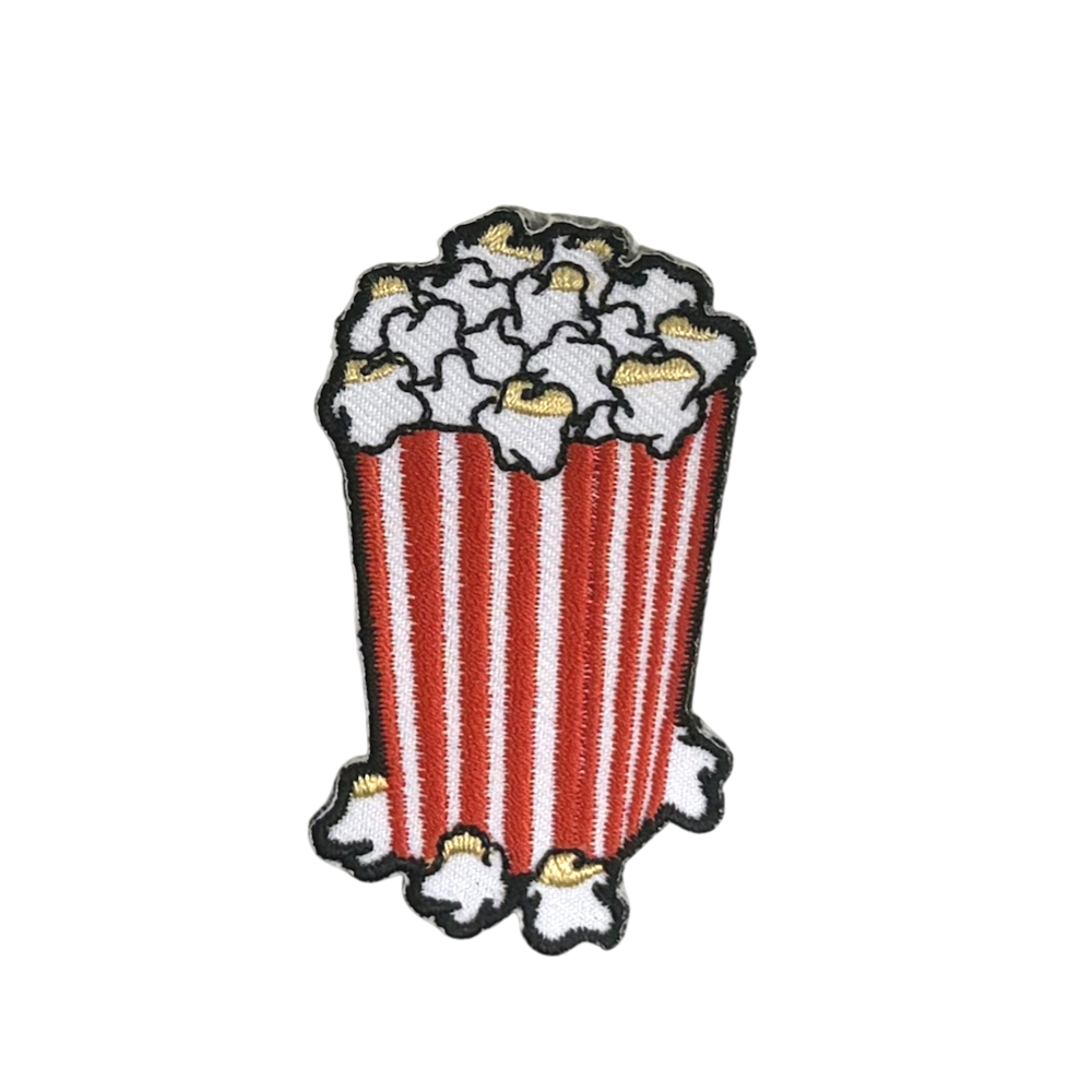 Iron On Embroidery Patch- Popcorn